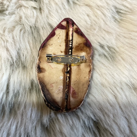 Vintage Santa Earrings and matching Pin - Picture 8 of 8